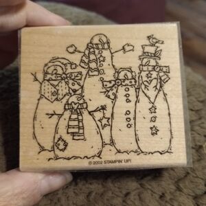 Snowmen Rubber Stamp